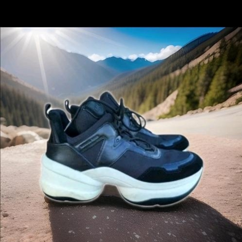 Michael Kors Olympia Extreme Black White Ivory Athletic Shoe Sneaker Women 10 - Picture 16 of 16